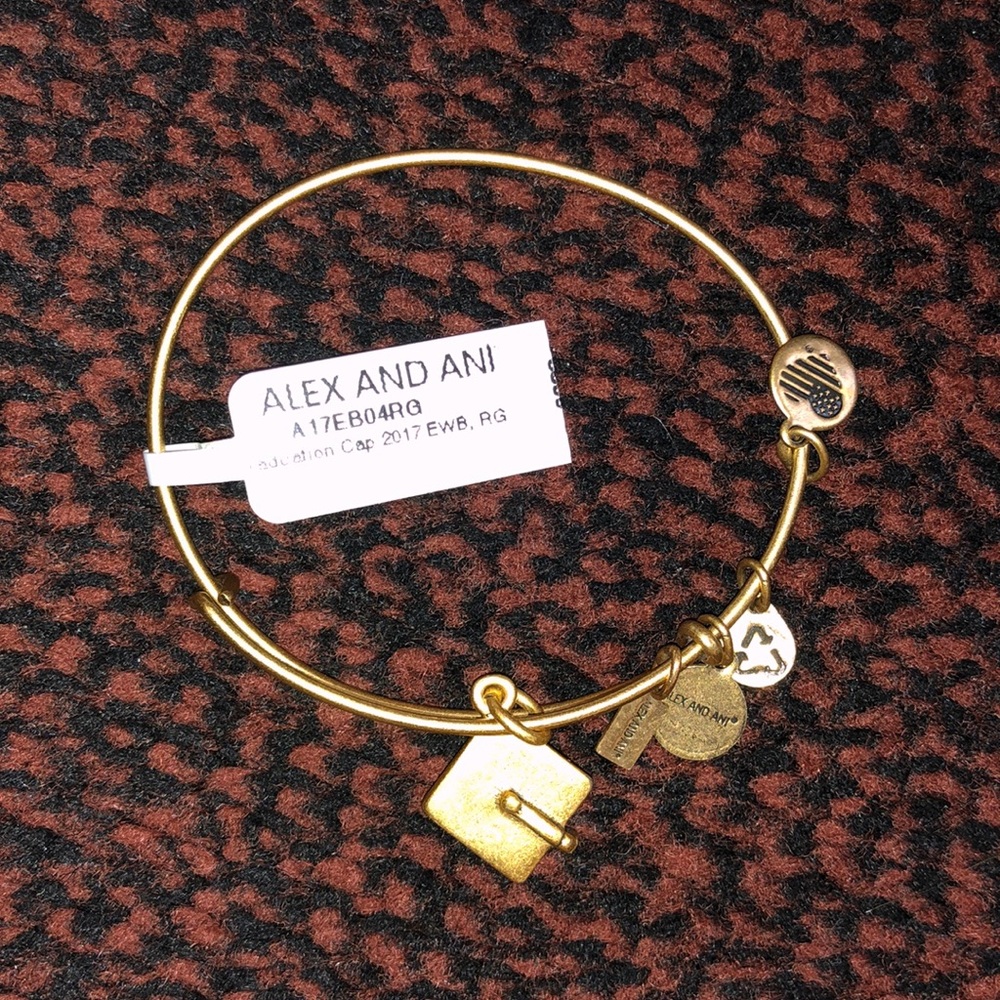 Alex and Ani 2017 gold graduation bracelet